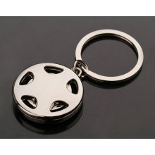 Wheel Logo Shopping Trolley Coin Key Ring for Promotion (F1390)